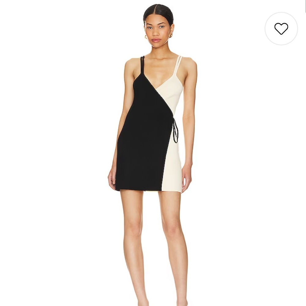 Raimi Wrap Dress in Black & White